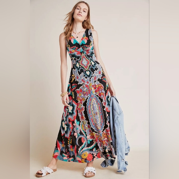 💘 Anthropologie Maeve Camilla Boho Maxi Dress - Picture 2 of 10